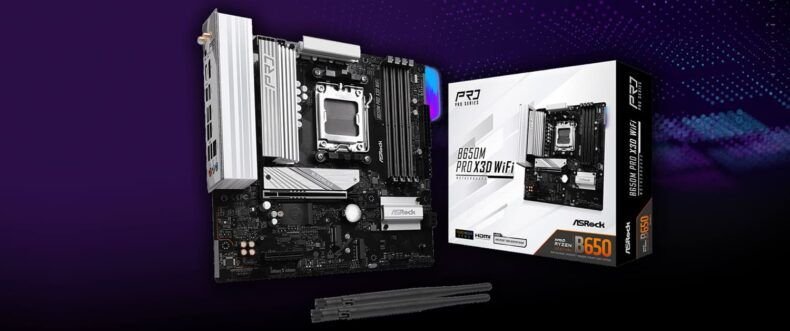 Imagem de: Nova placa-mãe ASRock B650M Pro X3D WiFi aparece no Japão