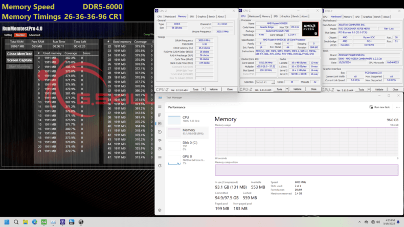 G.Skill DDR5-6000 C26 2x 48GB x870e ASUS