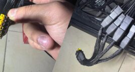 Conector MSI de 12 pinos da RTX 5090 queimado