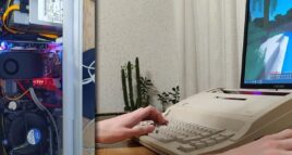 Usuário transforma máquina de escrever em computador