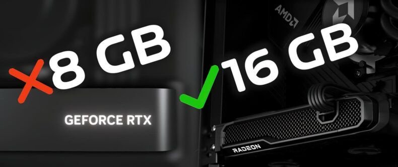 Imagem de: GPUs de 8 GB ficam encalhadas enquanto versões de 16 GB disparam nas vendas