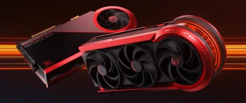 Imagem de: ASUS lança placa de vídeo ROG Matrix GeForce RTX 5090 edição especial de 30 anos