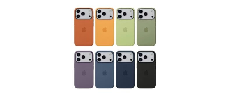 Imagem de: Novas capas de silicone líquido do iPhone 17 Pro vazam em oito cores vibrantes