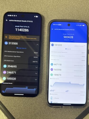 Pixel 10 Pro XL Tensor G5 AnTuTu Score