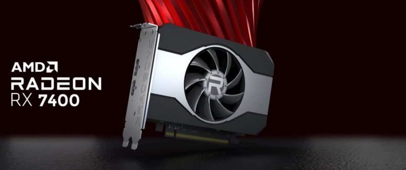 Imagem de: AMD revela oficialmente a Radeon RX 7400 com 8 GB GDDR6 e 28 unidades de computação