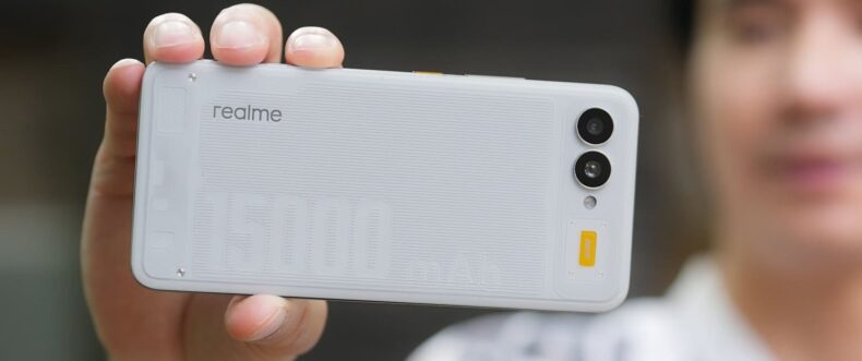 Imagem de: Realme apresenta smartphone conceito com bateria de 15.000mAh sem aumentar muito a espessura