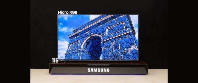 Imagem de: Samsung lança primeira TV Micro RGB do mundo com LEDs menores que um fio de cabelo