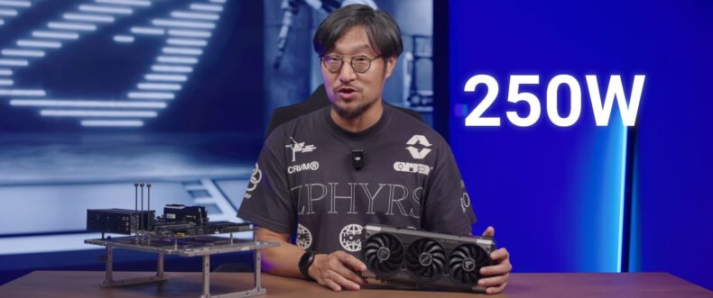 Imagem de: ASUS mostra conceito de placa de vídeo sem conectores de energia, entregando até 250W direto pelo slot PCIe