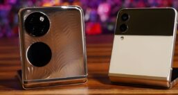 Smartphones dobráveis da Huawei e Samsung