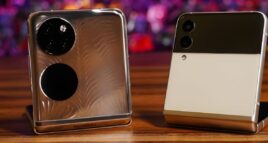 Smartphones dobráveis da Huawei e Samsung