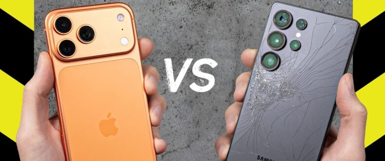 Imagem de: iPhone 17 Pro Max vs Galaxy S25 Ultra: qual resiste mais a quedas?
