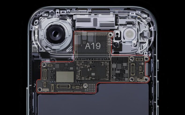 iPhone Air placa lógica - câmera