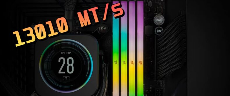 Imagem de: Memória RAM DDR5 quebra recorde e ultrapassa 13.000 MT/s