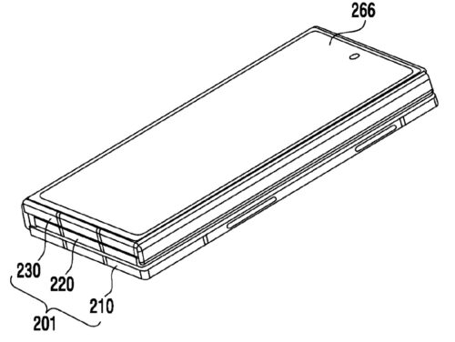 Patento do Galaxy Z TriFold revela como o aparelho fica completamente dobrado na parte frontal