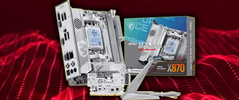 Imagem de: MSI lança oficialmente a placa-mãe MPG X870I EDGE TI EVO WiFi com suporte para memórias de até 10.000 MT/s