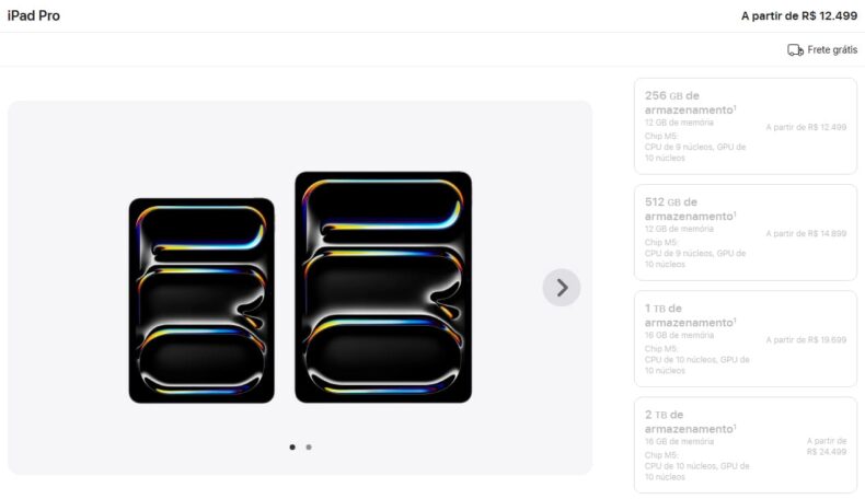 iPad Pro M5 - Configurações
