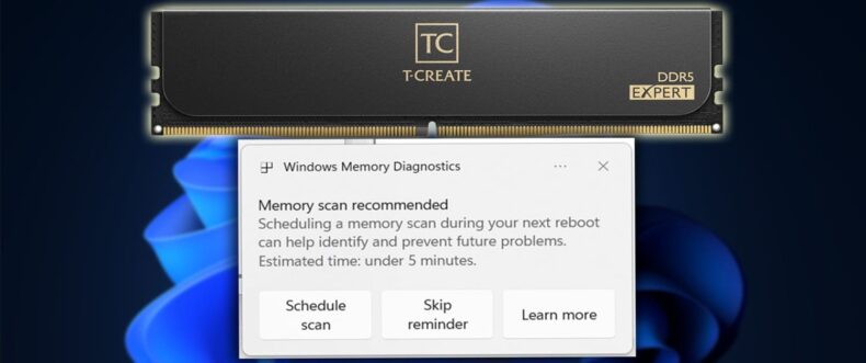 Imagem de: Windows 11 vai identificar erros de RAM e problemas com BSOD no reboot