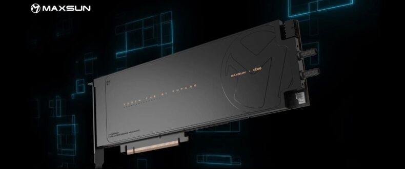 Imagem de: Maxsun apresenta GPUs Arc Pro B60 Dual com 48 GB e opções fanless e líquida