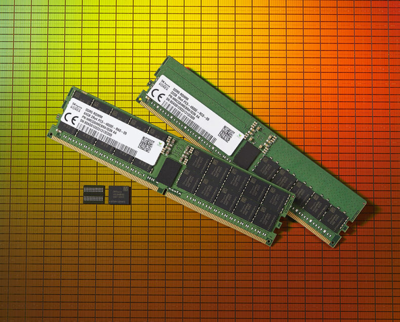 Memória SK hynix DRAM DDR5 de 1Ynm