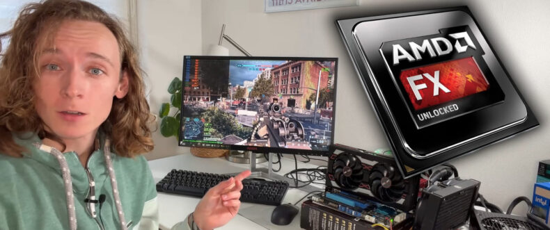 Imagem de: YouTuber monta PC com CPU AMD FX-9590, de 12 anos, e consegue rodar Battlefield 6 em 1080p