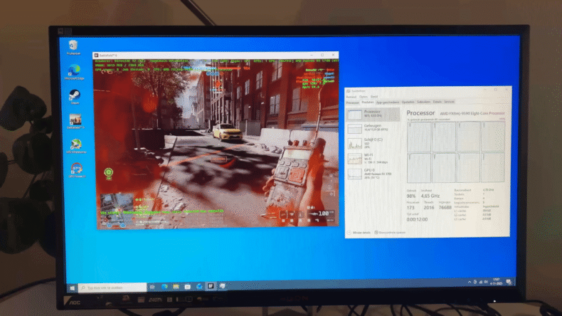 Processador AMD FX 9590 rodando Battlefield - Desempenho