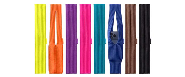 Imagem de: Apple lança bolsa para o iPhone de tecido elástico custando mais de R$ 1.000