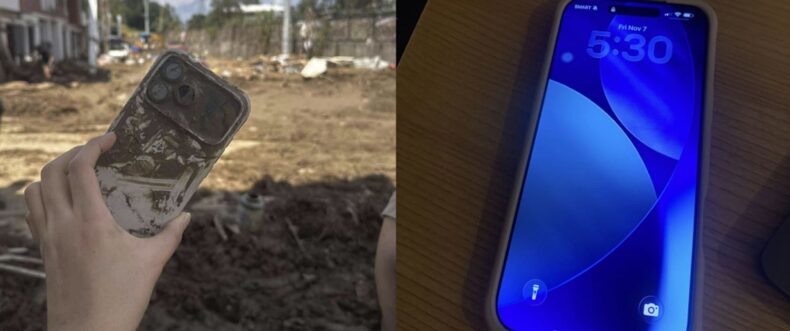 Imagem de: iPhone sobrevive a enchente e é encontrado em perfeito estado