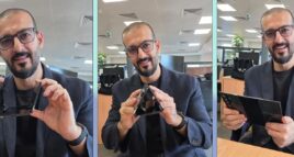 Protótipo do Galaxy Z TriFold com quatro câmeras