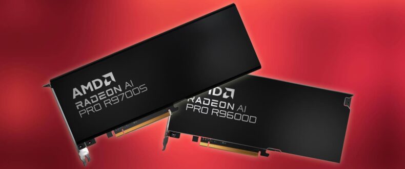 Imagem de: AMD lança GPUs Radeon AI PRO R9700S e R9600D com design sem ventoinha