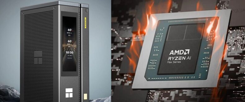 Imagem de: Thermalright lança mini PC AI HydroNous R1 com Ryzen AI Max+ 395 e refrigeração líquida