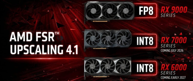Imagem de: AMD vai liberar FSR 4.1 para GPUs RDNA 3 em julho e RDNA 2 no início de 2027