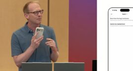 Executivo do Google usando um iPhone 17 Pro para demonstrar o Gemini Spark