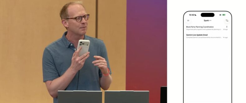 Imagem de: Google usa iPhone 17 Pro para apresentar Gemini Spark em evento