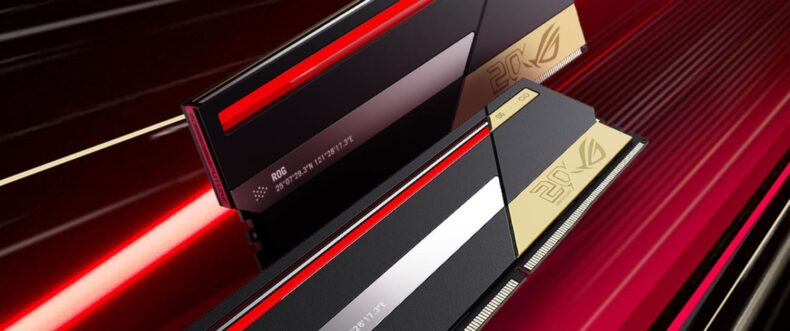 Imagem de: ASUS lança primeiras memórias DDR5 ROG com modo que alterna entre 6000 MT/s e 8000 MT/s