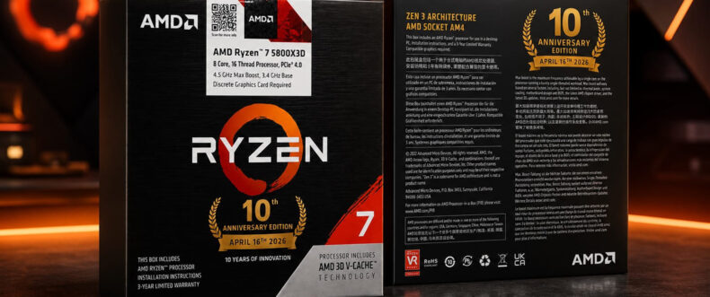 Imagem de: Ryzen 7 5800X3D que foi descontinuado volta a aparecer em loja e pode retornar ao mercado global
