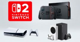 Consoles da geração atual - Nintendo Switch 2 - Playstation 5 - Xbox Series X e S