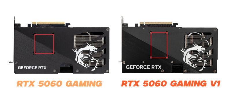 MSI RTX 5060 Gaming vs Gaming V1
