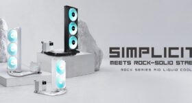 Imagem de: ASRock lança coolers AIO Rock com tela digital e ARGB de até 360 mm