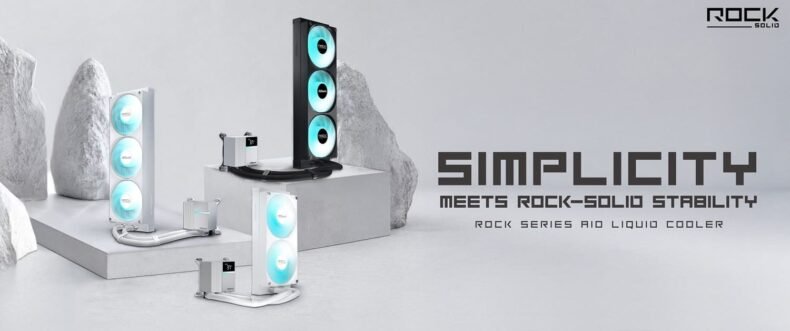 Imagem de: ASRock lança coolers AIO Rock com tela digital e ARGB de até 360 mm