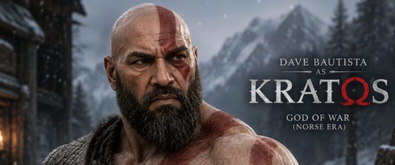 Imagem de: Dave Bautista negocia papel de Kratos na série de God of War da Amazon após saída de Ryan Hurst por lesão