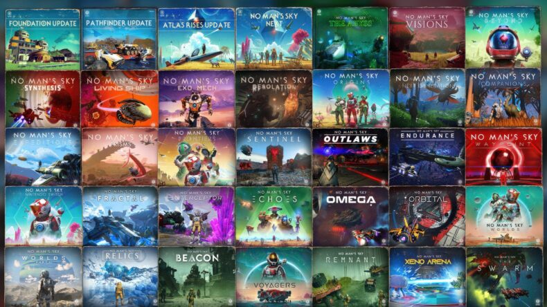 Montagem de atualizações de No Mans Sky