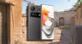 Smartphone Android rodando CS2 a 100 FPS