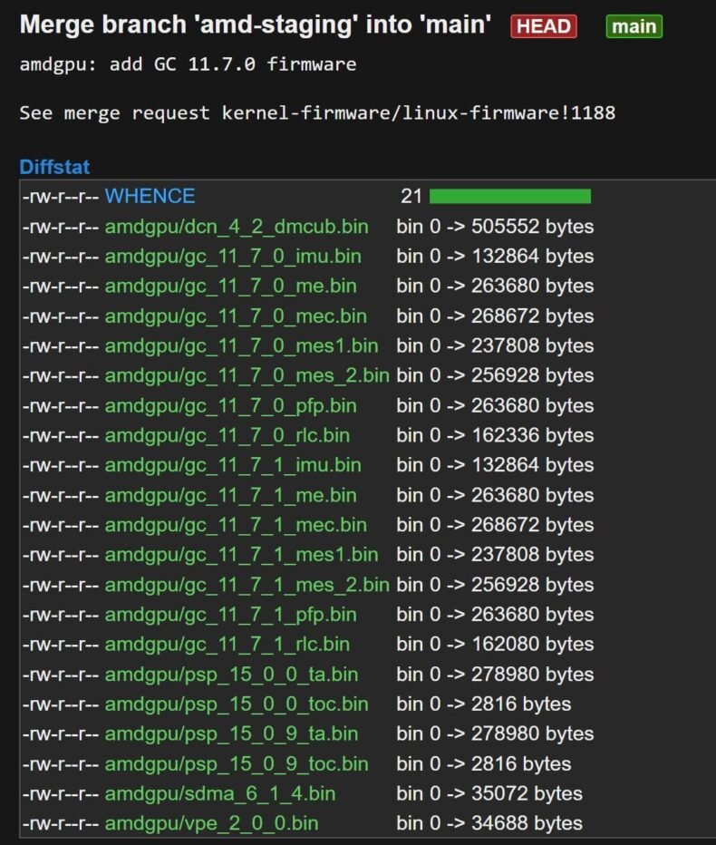 Suporte a firmware para RDNA 4m