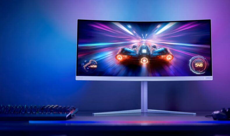Imagem de: Philips lança monitor curvo de 34 polegadas com 200 Hz por R$ 2.000