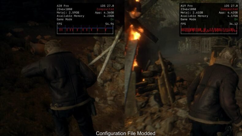 A20 Pro vs A19 Pro em Resident Evil 4 Remake - Imagem 2