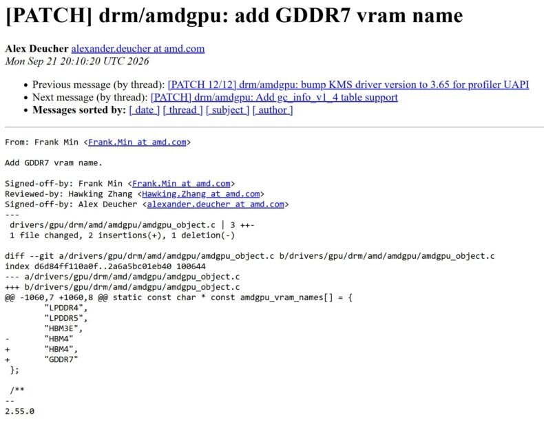 AMD Linux Driver GDDR7