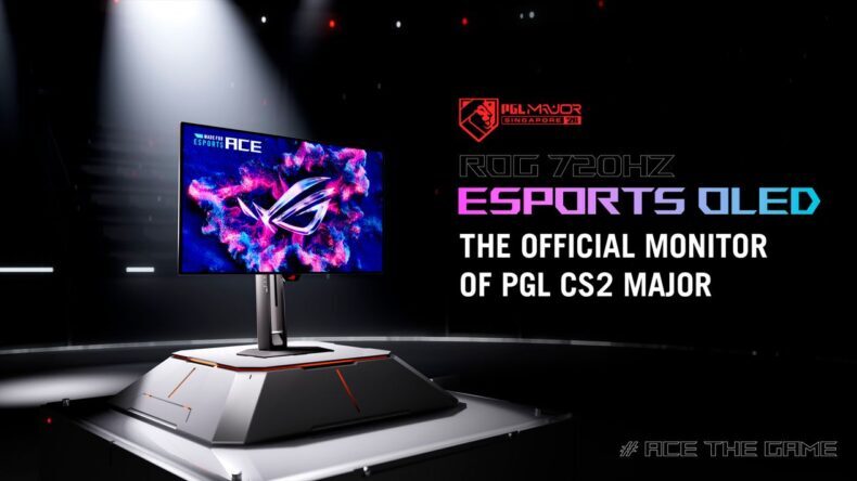 ASUS ROG Swift OLED PG259QWS Ace, monitor oficial do PGL CS2 Major Singapore 2026