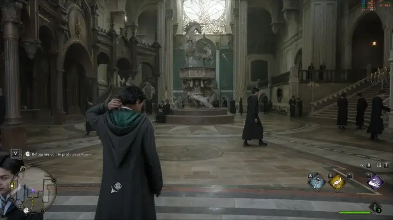 Um personagem em Hogwarts Legacy