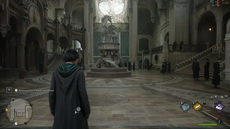 Um personagem em Hogwarts Legacy