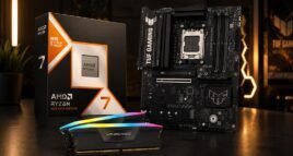 Kit Ryzen 9 9850X3D, Placa-mãe B850 e 32 GB DDR5 (Micro Center)